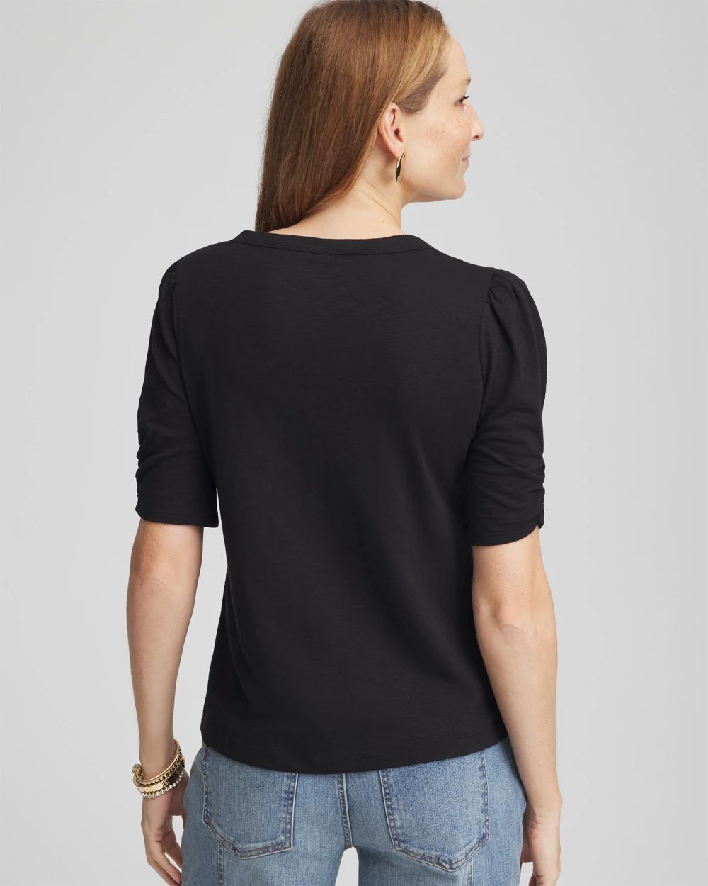Slub Split Neck Henley Tee | Chico's
